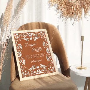 Poster Cielito Lindo Baby shower mexicain Déchets Raffle