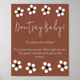 Poster Cielito Lindo Mexicain ne pas dire Baby shower jeu