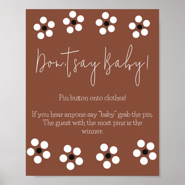 Poster Cielito Lindo Mexicain ne pas dire Baby shower jeu (Devant)