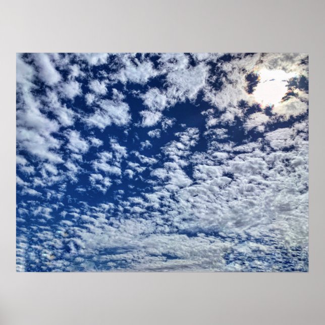 Poster Ciels bleus et nuages blancs (Devant)