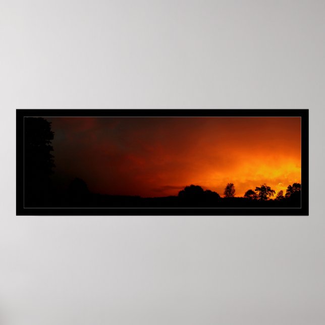 Poster Ciels orange (Devant)
