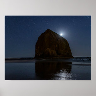 Poster Cieux au-dessus de Haystack Rock   Cannon Beach, O