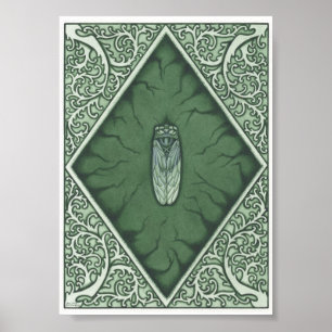 Poster Cigale verte