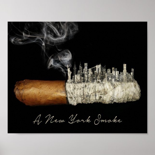 Poster Cigar Art, New York City Poster, Cigar Print, Nyc (Devant)