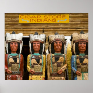 Poster Cigar Store statues indiennes