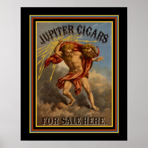 Poster Cigares vintages Ca 1868 16 x 20 de Jupiter
