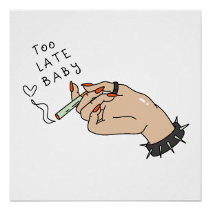 Poster Cigarette à la main anti-Valentin