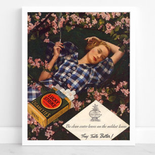 Poster Cigarettes Lucky Strike Tabac Vintage