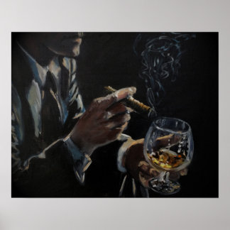 Poster Cigars et Cognac