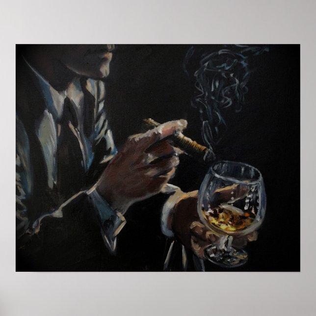 Poster Cigars et Cognac (Devant)
