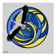 Cigogne. Art abstrait ukrainien