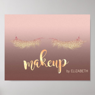 Poster Cils modernes scintillants, Maquilleuse