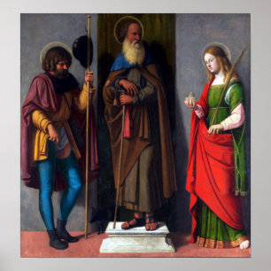 Poster Cima da Conegliano Saints Roch Anthony Abbé