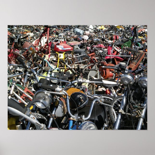 Poster Cimetière de la moto - Photographie (Devant)
