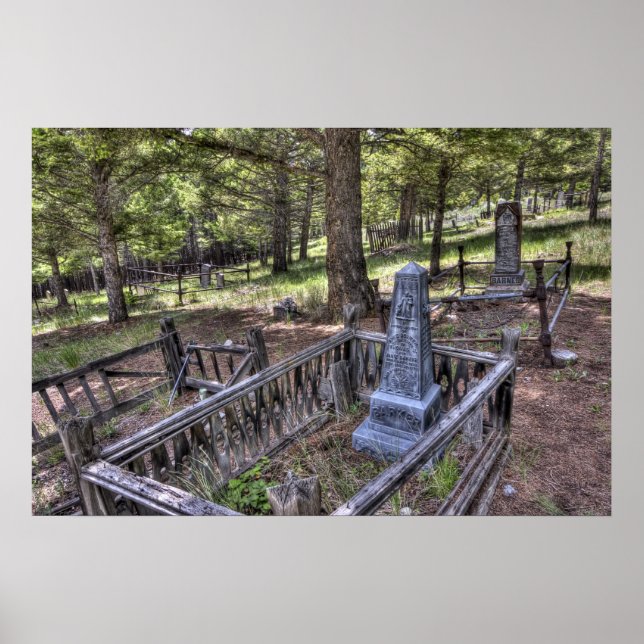 Poster Cimetière de la ville d'Elkhorn Ghost - Montana (Devant)