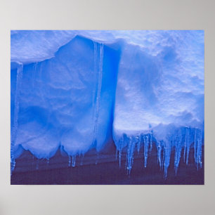Poster Cimetière d'icebergs de Pleneau, Antarctique : Ble