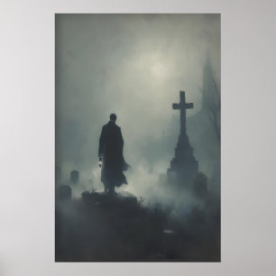 Poster Cimetière gothique Art imprimable Académie sombre