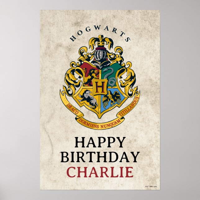 Poster Cimier de Poudlard Harry Potter Anniversaire (Devant)