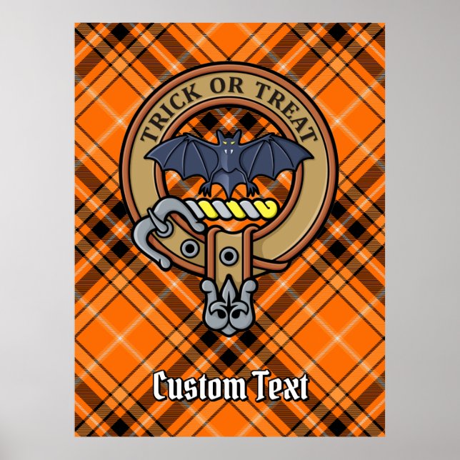 Poster Cimier d'Halloween sur Tartan (Devant)