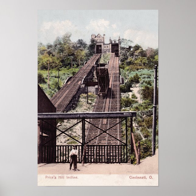 Poster Cincinnati Ohio Price's Hill Incline (Devant)