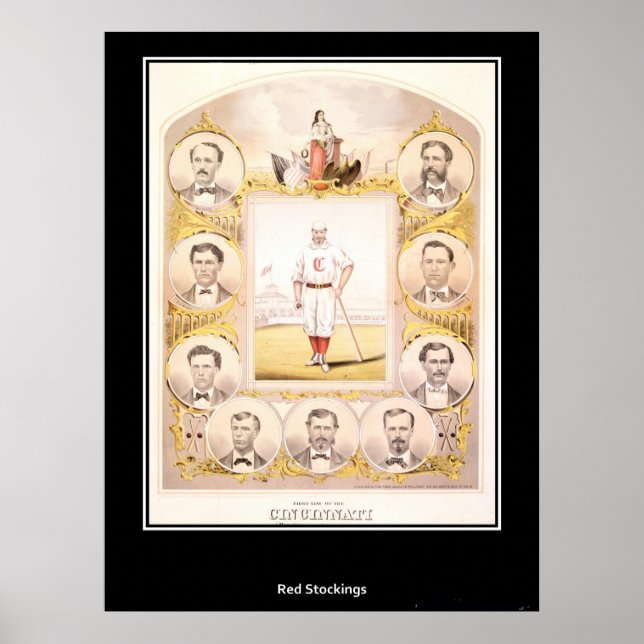Poster Cincinnati Red Stockings 1869 (Devant)