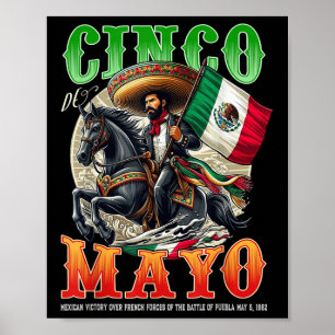 Poster Cinco De Mayo Bataille De Puebla 1862 Mexicains Ho