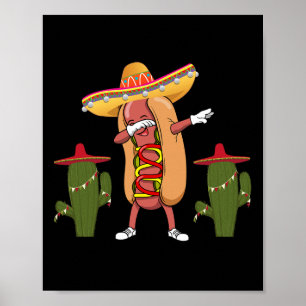 Poster Cinco De Mayo Chemise Hot Chien Cactus Danser