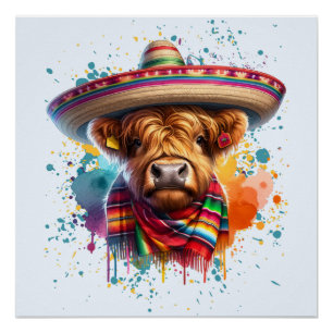 Poster Cinco de Mayo Cow