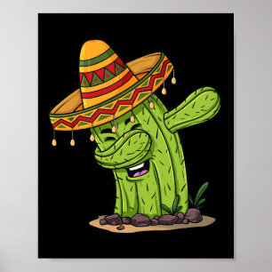 Poster Cinco de Mayo Dabbing Cactus Fun Boys Enfants