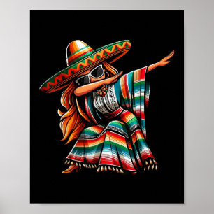 Poster Cinco De Mayo Dabbing Mexicaine Femmes Drôle Cinco