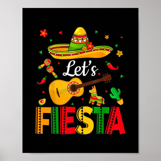 Poster Cinco De Mayo Faisons la fête mexicaine (Devant)