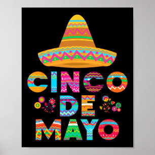Poster Cinco De Mayo Fête Mexicaine 5 De Mayo Femmes Homm