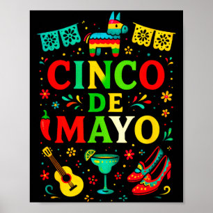 Poster Cinco de mayo - fête party mexicain célébrer 