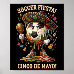 Poster Cinco De Mayo Fiesta de football Drip Sport Amour