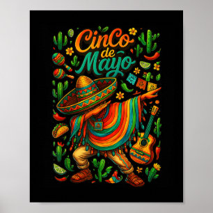 Poster Cinco De Mayo Fiesta Mexicaine Boy Poncho Party Po
