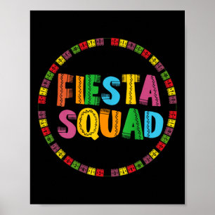 Poster Cinco De Mayo Fiesta Squad Drôle Faisons la Fiesta