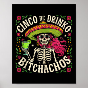 Poster Cinco De Mayo Funny Parti Mexicain Cinco De Drinko