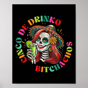 Poster Cinco De Mayo Funny Parti Mexicain Cinco De Drinko