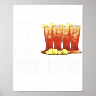 Poster Cinco De Mayo I Love Micheladas Alcool Mexicain