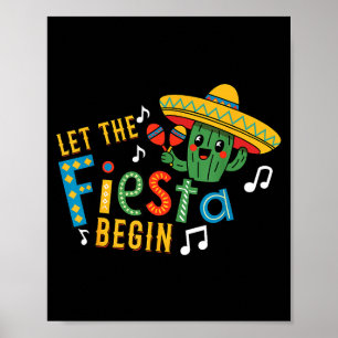 Poster Cinco de mayo laissez la fiesta commencer drôle me