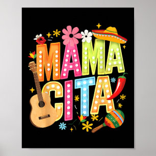 Poster Cinco De Mayo Mamacita Mexicaine Mama Cita Femmes