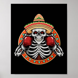 Poster Cinco De Mayo Mexicaine Style Vintage Boxe Great S