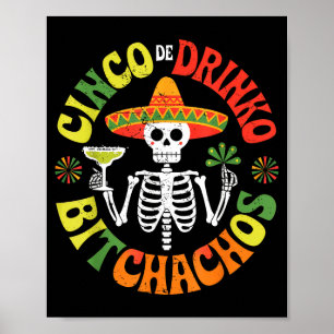 Poster Cinco De Mayo Party Mexicain Drôle Cinco De Drinko