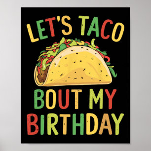 Poster Cinco De Mayo Taco Bout My Birthday Mexican