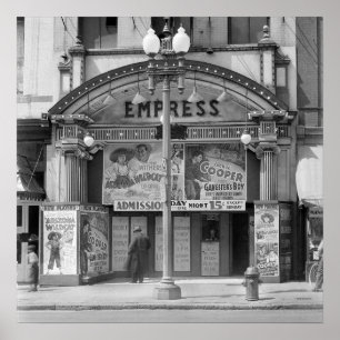 Poster Cinéma Empress, 1939. Photo ancienne