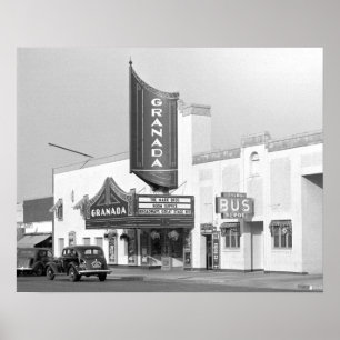 Poster Cinéma Granada, 1938. Photo vintage