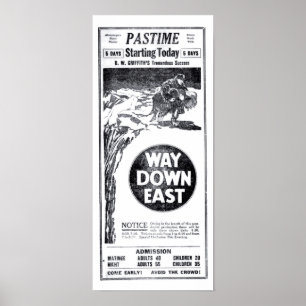 Poster Cinéma muet 1922 de Lillian Gish Richard