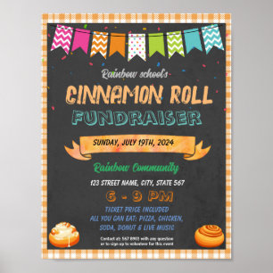 Poster Cinnamon Roll modèle de l'événement scolaire de co