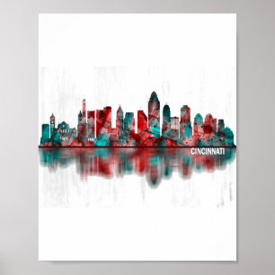Poster Cinnati Ohio Skyline