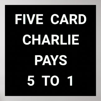 Poster Cinq Cartes Charlie - Émission TV des Amis - Poste